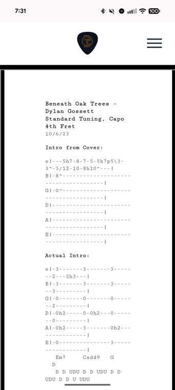 Old mobile tab page showing an embedded document that is hard to read