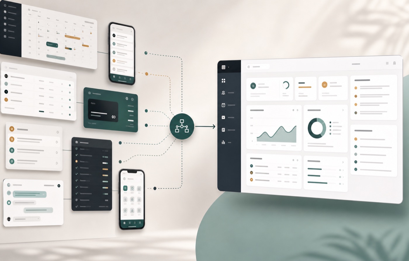 Business spreadsheet data flowing into a live dashboard